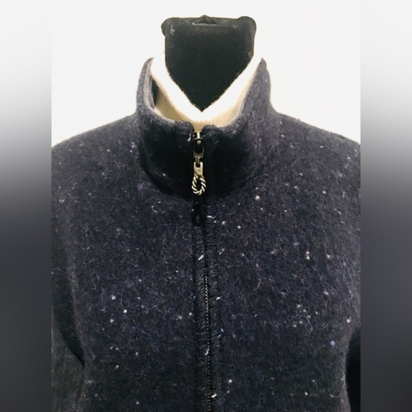 GIESSWEIN Navy Blue Boiled Wool Jacket w/Corduroy Sleeves Women's Sz EU 36 US 6 - Picture 5 of 9